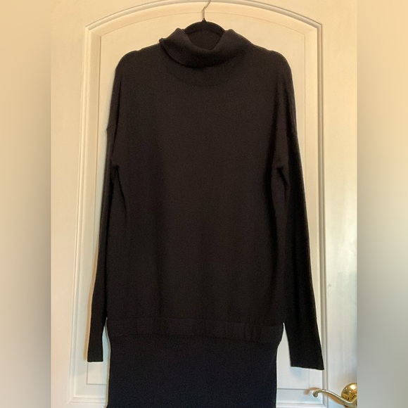 Allsaints Black Turtle neck Knot Sweater Dress Large - Picture 12 of 14